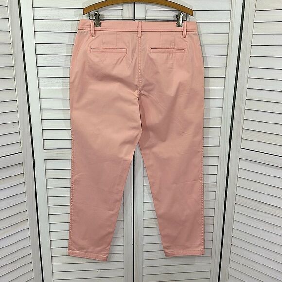 Talbots Relaxed Chino Pants Size 8 Pink Ankle Pants NWOT - Picture 8 of 11